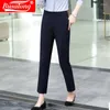 Pantaloni a due pezzi da donna Office Lady Donna Autunno Casual Allentato Piccolo Set tinta unita Giacca a vita alta Gambe Business Gonna Tailleur Professionale