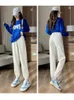 Calças femininas joggers mulheres outono inverno grosso veludo quente feminino casual moda coreana sweatpants harajuku solto harem calças