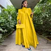 Mulheres africanas moda estilo elegante cetim maxi longo solto robe longue mousseline femme streetwear grande balanço vestido vestidos