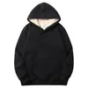 New Premium Lamb Fleece Sweater Men's Thickened and American Solid Winter Warm Women's Large Hoodie