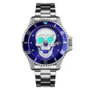 Wristwatches SKMEI Wristwatch Men's Quartz Skull Watch Men Stainless Steel Skeleton Creative Watches Male Clock Waterproof Relogio Masculino 231025