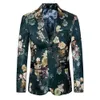 Mode Neue Männer S Casual Boutique Business Urlaub Blumen Anzug Männlich Schlank Floral Blazer Jacke Mantel