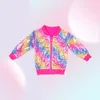 Girls jas pailletten bommenwerper regenboog jassen kinderen kind roze massief sprankeling jas met lange mouwen gouden bovenkleding peuters glitter jas 21366121