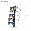 Jewelry Stand 3 5Layer Acrylic Sunglass Display Rack Shelf Glalsses Storage Eyeglasses Show Holder Glasses Showcases 231025