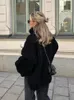 Damessweaters Coltrui Fleecetrui voor dames Herfst Oversize Gebreide effen trui met lange mouwen Mode Warme losse straattop