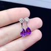 Dangle Earrings Natural Citrine Amethyst Women's Silver 925 Wedding Gems Certified Jewelry Boutique