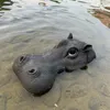Dekoracje ogrodowe ogrodowe staw pływające ozdoby zwierzęce Hippo Głowa rekin grzbiet symulacja pływające woda domowe dekoracje ogrodowe 231025