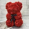 Decorative Flowers Wreaths 25CM High Roses Bear Valentine's Day Teddy Bears 14 Colors Holiday High-grade DIY Gifts Christmas Gift Wedding Decoration 231024