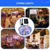 Saiten-Streifenbeleuchtung, solarbetriebene LED-Schlafzimmerbeleuchtung, helles, flexibles Stimmungslicht mit mehreren Modi für Hochzeiten, Festivals, Partys