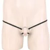 G-strings masculinos roupa interior de metal pênis galo anel t-back aberto bucrothless sexy lingerie erótica sissy gay bondage restrições301e