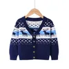 Pullover 2021 Kids Girl Sweater Boys Plover Children Winter Tops Christmas Tryck tröjor Kläder Autumn Sticking Warm 3-7Y Y1024 DR DHWUJ