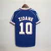 1998フレンチクラシックヴィンテージジャージ1982 84 86 88 90 98 00 04 06 Zidane Soccer Jerseys Maillot De Foot Mbappe Rezeguet Desailly Henry Plationi Retro Men Kids Football Kit