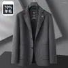 Costumes pour hommes Gentleman Plus costume en laine grande taille manteau Double face ample gros homme décontracté beau avec veste Fine Blazers