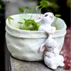 Planters Pots Rabbit Resin Flowerpot Planter Hydroponic Flower Pot Succulent Pot Gardening Supplies Potted Plants Garden Pots Plant Pots Gift 231025