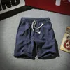 Shorts pour hommes Plus Taille M-5XL Hommes Casual Respirant Coton Lin Plage Été Mode Taille Élastique Bermuda Homewear Pantalon Court