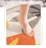 Tapis de bain Inyahome Feuilles Tapis de bain en microfibre polyester Tapis de douche antidérapant pour invités principaux et enfants Salle de bain Entrée Décoration d'intérieur 231024