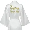 Mulheres sleepwear personalizado robe seda roupão mulheres curto cetim peignoir mulheres vestes vestido vestido249u