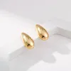 Boucles d'oreilles à tige en forme de goutte d'eau, cerceaux légers en plaqué véritable 18 carats, bijoux tendance hypoallergéniques