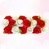 Dekorativa blommor 200 cm Artificial Silk Rose Hanging Wall for Home Decoration Rattan Flower Mat Garland Romantic Wedding Party Decor 4pc