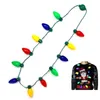 Led Christmas Bb Festival Necklace Light Up Plastic Flashlight Party Favors 12 Bbs For Adts Kids Lamps Drop Delivery