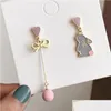 Dangle Chandelier Flower Cute Animal Dangle Earrings For Women Moon Stars Kitten Rabbit Balloon Asymmetric Earring Party Jewelry Gif Otk9X