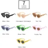 Solglasögon Fashion Cat Eye Candy Colors Women Retro Brand Designer Flower Shape Eyewear Men Trending Sun Glasses UV400