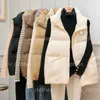 Winter Jacket Kvinnor Warm Solid Down Tank Top Women's Sleeveless Jacket Classic Men's Casual Warm Vest Coat Fluffy Par Parka Parka