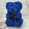 Decorative Flowers Wreaths 25CM High Roses Bear Valentine's Day Teddy Bears 14 Colors Holiday High-grade DIY Gifts Christmas Gift Wedding Decoration 231024