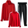 Set da corsa Tuta da uomo Tuta sportiva 3PCS/2PCS Primavera Autunno Giacca con cerniera Felpa Pantalone da jogging Abiti Casual Set da allenamento per palestra