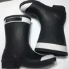 Designer luxury Women Boots winter Fashion ladies shoes Rainboots Black White Mixed Color booties low heel womens Boot