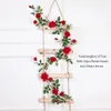 Flores decorativas 177cm artificial guirlanda rosas de seda videira pendurado hera corda flor de plástico parede casa festa de casamento decorações de natal