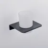 Toalettborstar hållare aluminium toalettborste hållare svart dubbel tumlare hållare väggmonterad lotion dispenser tvål skålhållare glas kopp flaskborste 231025