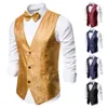 Bankiet Wedding Party Bar Night Club Men Bright Suit Paisley Waistcoat