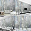 Tapeten Benutzerdefinierte Wand Tuch Moderne 3D Birke Wald Landschaft Natur Wandbilder Tapete Wohnzimmer TV Sofa Hintergrund Ering Wohnkultur dr Dhvst