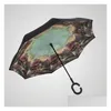 Umbrellas Double Layer Inverted Umbrella Cars C-Hook Waterproof Reverse Folding Chuva Drop Delivery Home Garden Household Sundries Dhx5G