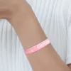 Braccialetti con ciondoli 5 pezzi Braccialetti unisex in silicone per consapevolezza del cancro al seno rosa Braccialetti per uomini e donne - Regali per i sopravvissuti