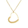 Colliers pendentifs 304 chaîne de câble à maillons en acier inoxydable collier d'anxiété anti-stress tournant librement pour les femmes bijoux 45 cm (17 6/8 ") de long 1