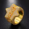 OEM ODM HIP HOP JEINDY JEINDLY GOLD PLATED 925 STRITLLING SREBRE D COLOR VVS MOISSANITE DIMENT KING STAR HIP HOP Ring