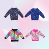 Girls jas pailletten bommenwerper regenboog jassen kinderen kind roze massief sprankeling jas met lange mouwen gouden bovenkleding peuters glitter jas 21366121