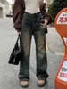 Jeans pour femmes Alien Kitty Casual Femmes High Street Loose Mopping Automne Chic Vintage 2023 Slim OL Wide Leg Office Lady Denim Pantalon
