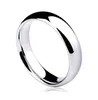 Band Rings High Polish Gold Plate Steel Women Man Wedding Ring Top Quality Gloss Lovers Wedding Jewelry 231024