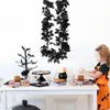 Dekorativa blommor Zinnia Artificial Black Rose Vine For Halloween Decor Hanging Silk Flower Garland Lights