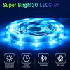 30LED/meter Bluetooth LED light strip 5050 WIFI RGB flexible tape TV color 1M-3M 5M 10M 15M 20M 25M 30M for bedroom parties 231025