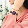 Wristwatches REWARD Luxury Purple Women Watches Rhinestone Quartz Watch Waterproof Ladies Mesh Stainless Steel Wristwatch Montre Femme 231025