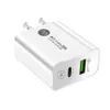 20W PD USB C Wall Charger Power Adapters USB QC3.0 Typ C Fast Charge Charger för Samsung S22 S23 Ultra iPhone Xiaomi PC EU US Plug