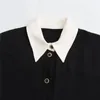 Casual Jurken Dames Zwart Kort Voor Vrouwen Elegant Button Up Shirt Jurk Vrouw Herfst Lange Mouw Mini Dres