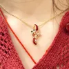 Swarovski Necklace Designer Women Original Quality Necklaces Luxury Fashion WomenRed Cute Little Crab Necklace With Cute Ocean Shape