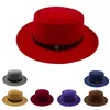 Berets Porkpie Hats for Men Fedoras Jazz Gentleman Flat Top Hat Panama Fashion Sombrero Hombre Chapeu Masculino Vintage Business