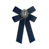 Bow Ties Tie Brooch Fashion Women's Korean College Style Shirt Accessories Bowtie Pins Gift For Women Ribbon Rhinestone Collar Flower