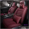 Luxury Pu Leather Car Seat ERS för Corolla Camry Rav4 Auris Prius Yalis avensis SUV Interiör Tillbehör Drop Leverans